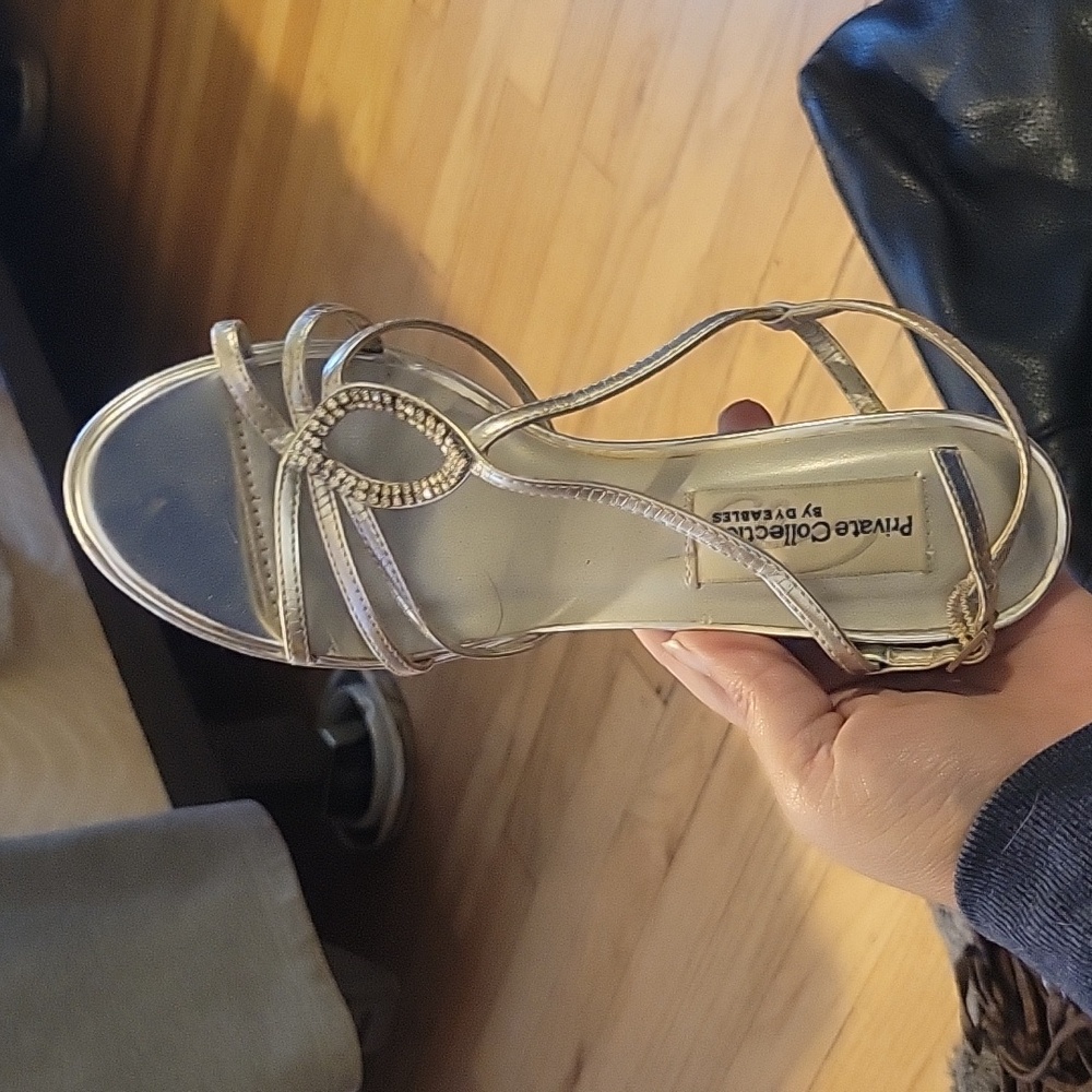 Dyeables, silver pumps. Private collection. 6 1/2